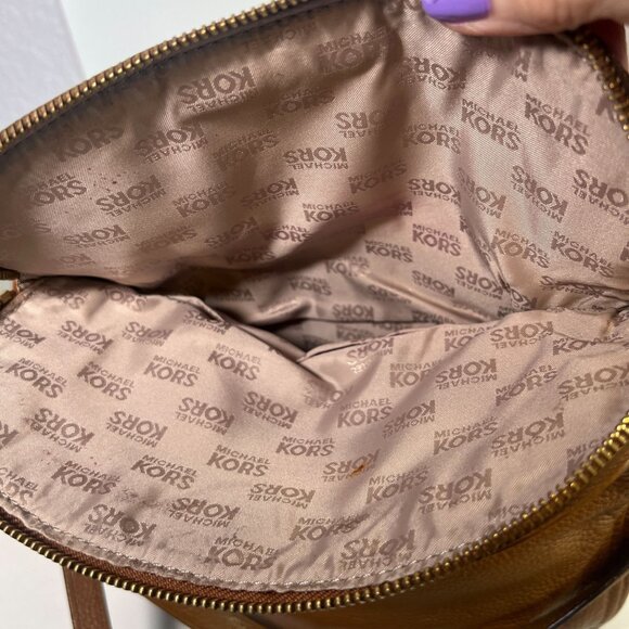 Michael Kors Purse Pebbled Leather Convertible Shoulder Crossbody Bag Bedford - Picture 9 of 15